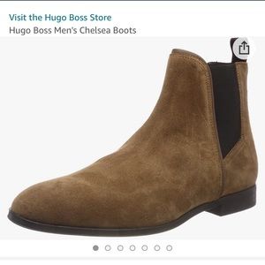 Brown suede Hugo Boss Chelsea boots
